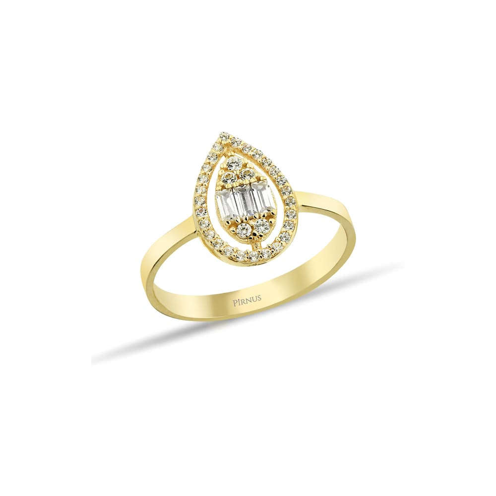 Altın Damla Baget Yüzük