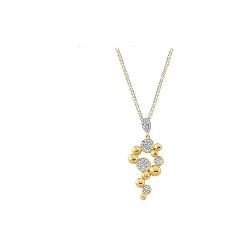 Altın Taşlı Set Kolye
