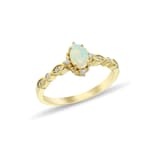 0,62 Karat Pırlantalı Opal Taşlı Vintage Yüzük 1
